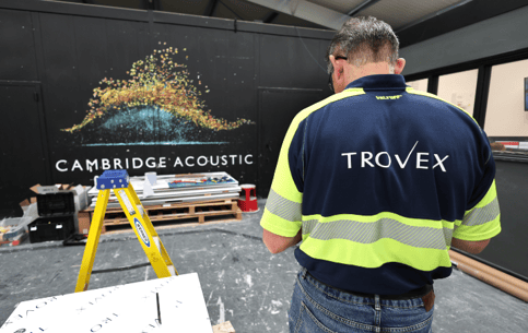 Cambridge acoustic logo with trovex technician