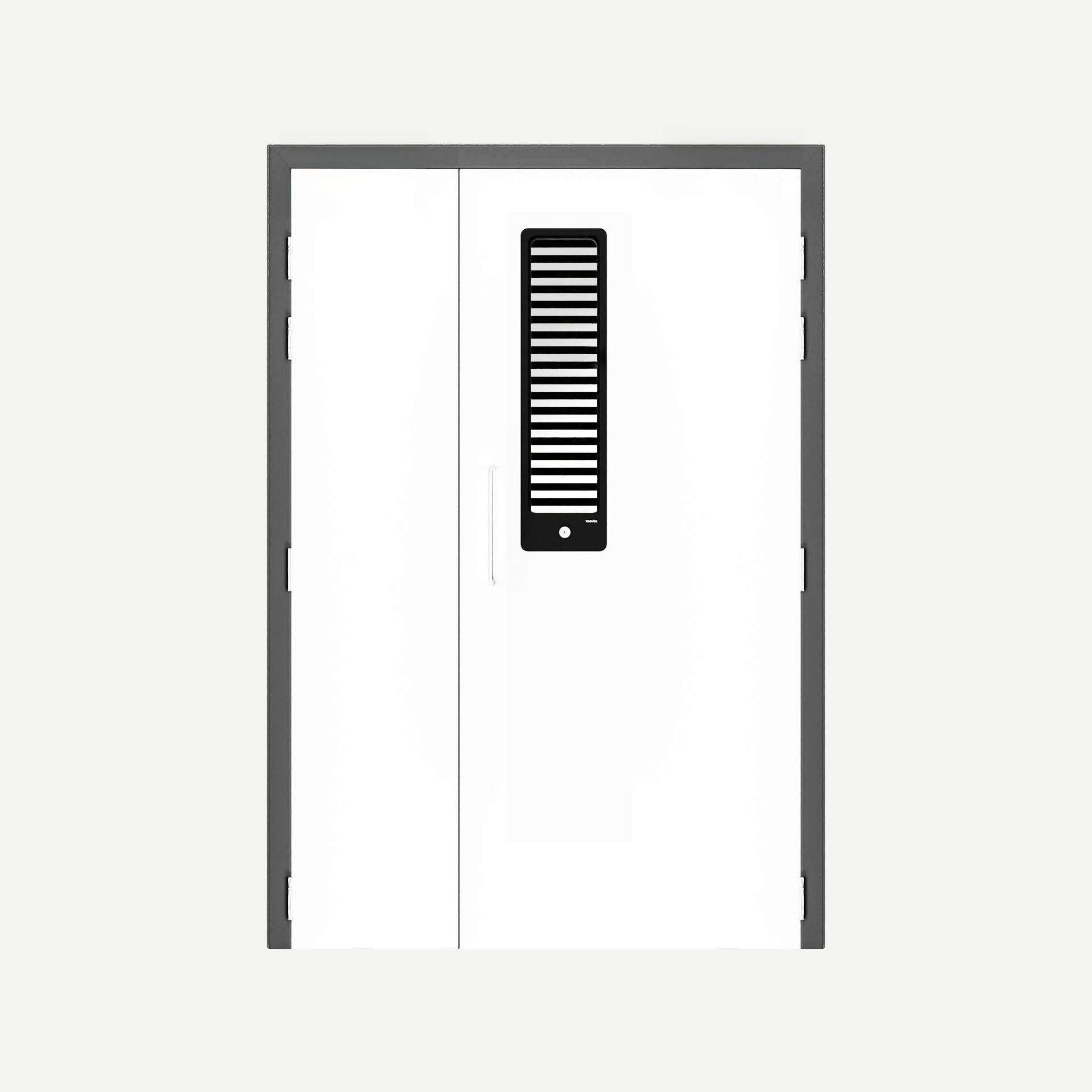 Hospital door leaf-and-a-half with vision control panel - Hygidoor Hospital door leaf-and-a-half with vision control panel - Hygidoor
