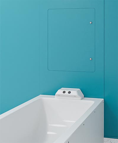 Hygipod Safe bath module as part of complete washroom Hygipod Safe bath module as part of complete washroom