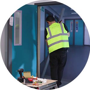 Hygidoor install the door stop cover Hygidoor install the door stop cover