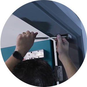 Install ironmongery onto Hygidoor Install ironmongery onto Hygidoor