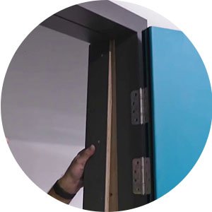 Securing Hygidoor architrave Securing Hygidoor architrave